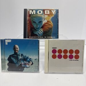 3 Moby CD Lot Everything ir Wrong, I Like To Score, 18
